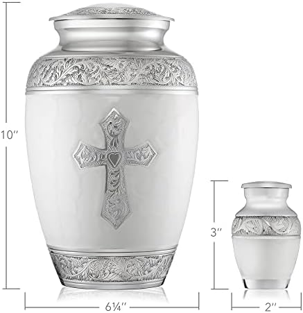 Reminded 5 Engraved Cross Cremation Urns for Ashes