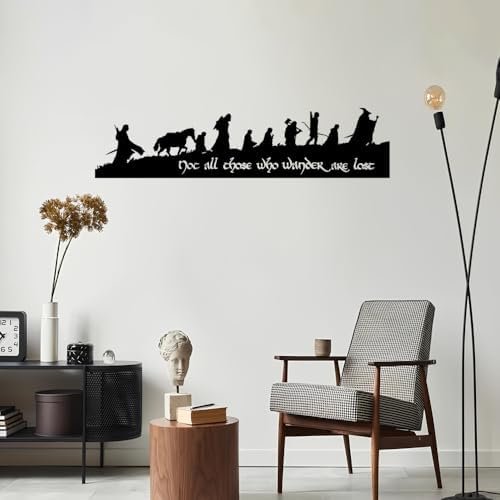 Lord of the Rings Metal Wall Art with Quote