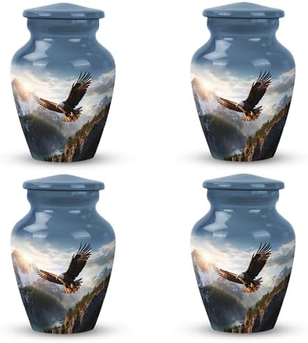 Eagle Flying Valley Mini Cremation Urns Set of 4