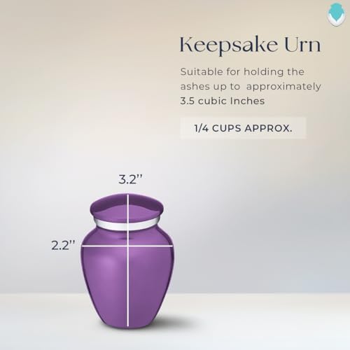 GetUrns Personalized Purple Cremation Urn with Double Engraving