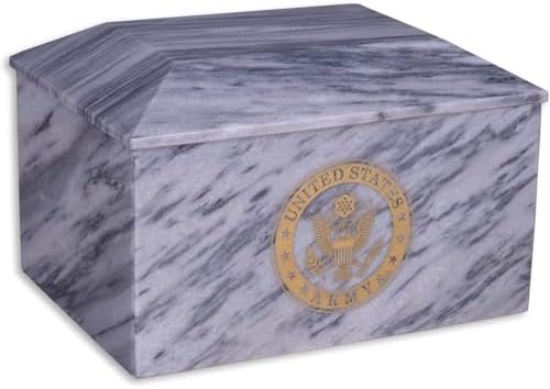 Bey-Berk Deering Moments Botticino Beige Urn for Human Ashes Adult Size Grey