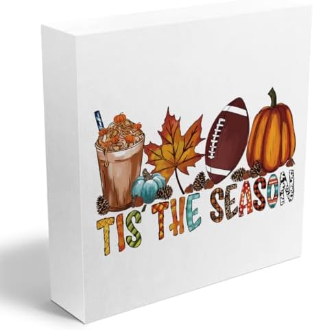 Jztco Fall Decor Rustic Wooden Box Sign