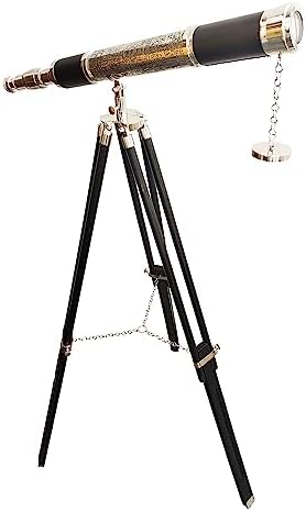 Vintage Nautical Brass Telescope Floor Stand