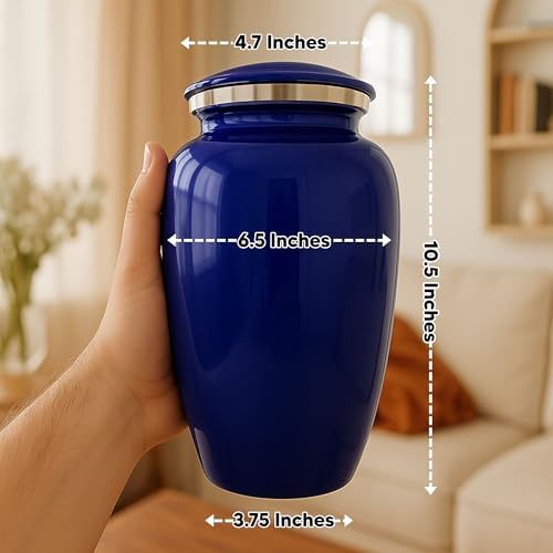 Custom Cremation Urn with Purple Finish and Stars Design