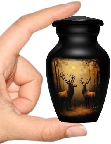 Stylish Deer Cremation Urn with Velvet Gift Box and Bag