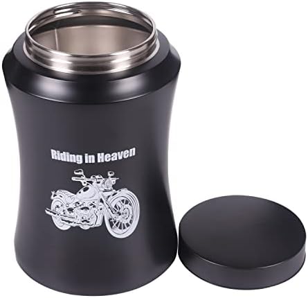 220 lbs Black Motorcycle Urn for Adult Male Ashes