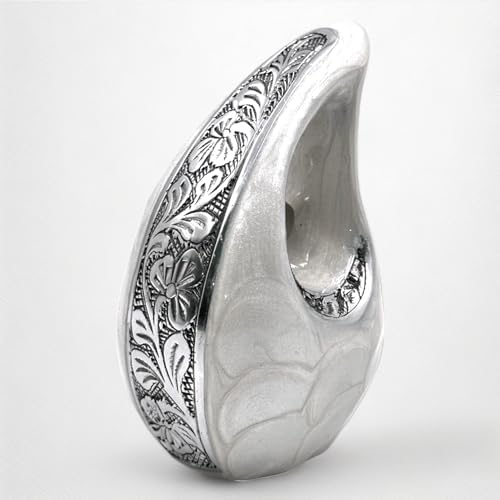 White Teardrop Keepsake Urn - Miniature Ash Urn