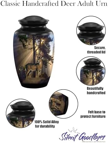 Deer Urn - Handcrafted Buck Urn with Velvet Bag