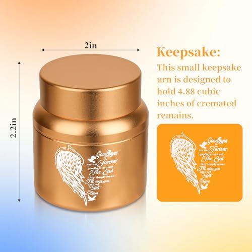 Small Urns for Human Ashes Keepsake Gold