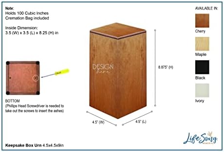 LifeSong Milestones Black Decorative Urn for Son or Father