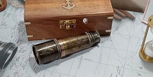 Antique Telescope Brass Pirate Spyglass 18 Inch