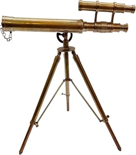 Vintage Brass Telescope Nautical Double Barrel Decor