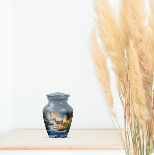Elegant Deer Urn Set of 2 for Ashes