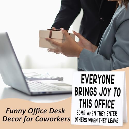 Funny Office Desk Sign Everyone Brings Joy