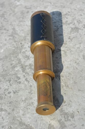 Nautical India 6 Inch Brass Telescope With Wooden Box Pirate Navigation