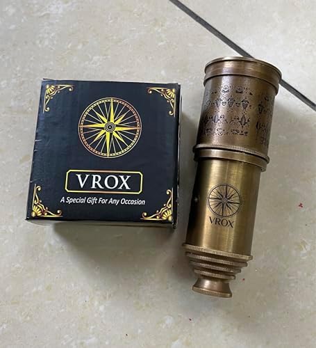 VROX Brass Pirate Spyglass Nautical Decor Telescope