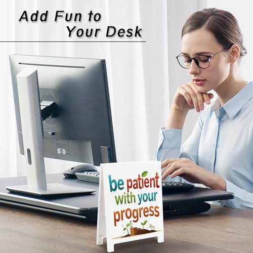 Inspirational Office Decor Desk Sign Be Patient With Your Progress