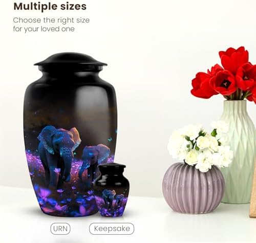 YATSKIA 3 Inch Decorative Urns for Human Ashes Pack of 2