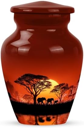 Elephant Keepsake Urn for Ashes Small 3 Inch 2 Pc