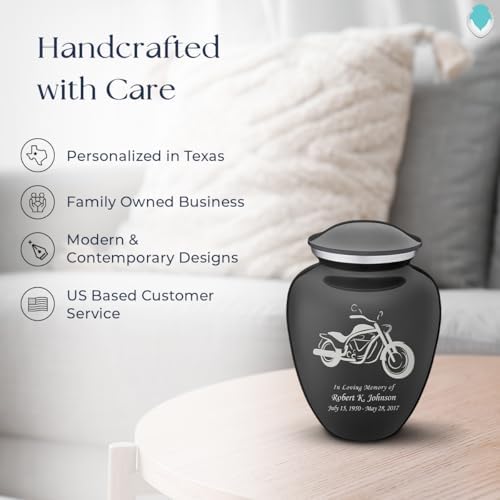 GetUrns Embrace Motorbike Cremation Urn for Human Ashes 44 Lbs