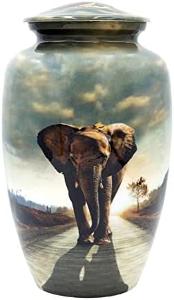 NWA Elephant Cremation Urn with Velvet Bags and Custom Engraving Large