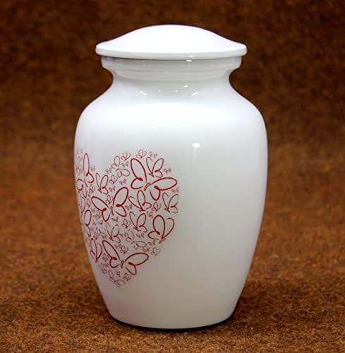 eSplanade Decorative Metal Urn with Butterflies Print
