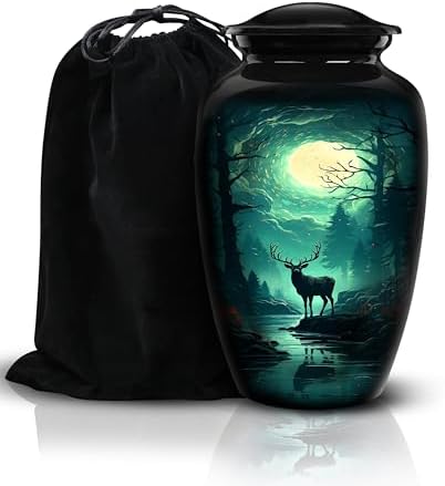 Elegant Deer Themed Cremation Urn for Adults