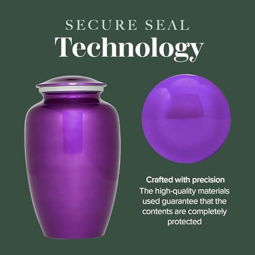 Eternal Harmony Large Cremation Urn 7x11 Purple