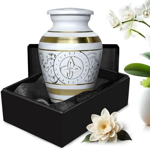 Small Urns for Human Ashes Keepsake - White Small