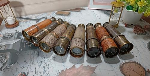 Collection of 8 Brass Maritime Sailor Pirate Spyglasses Telescopes