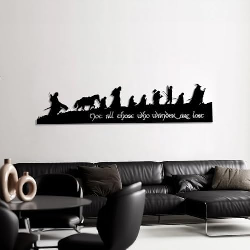 Lord of the Rings Metal Wall Art with Quote