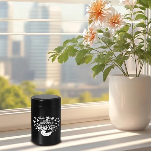 Abigio Mini Cremation Urn Set of 4 Black