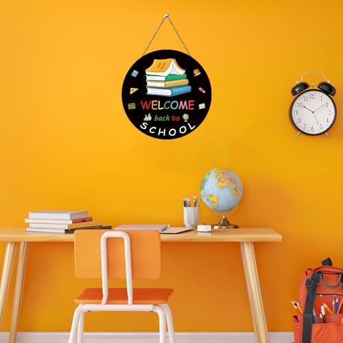 Yunkkin Back to School Welcome Sign Door Decor