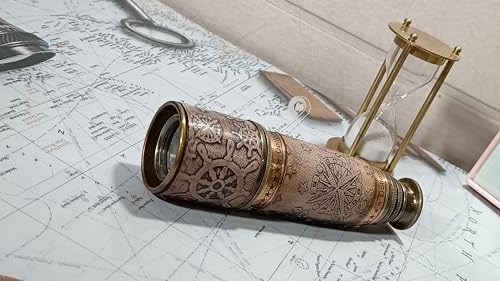 Antique Brass Pirate Spyglass Telescope 18 Functional