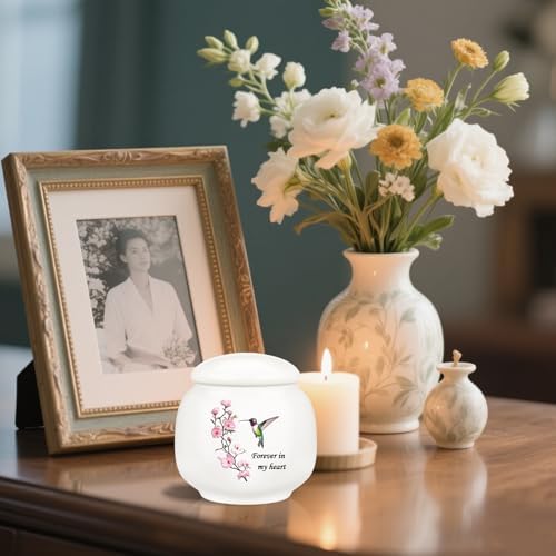 SOITIS Ceramic Urn for Human Ashes - 24 Inch Mini Memorial Keepsake