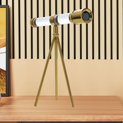 Glass Telescope with Metal Bracket Coffee Table Decor
