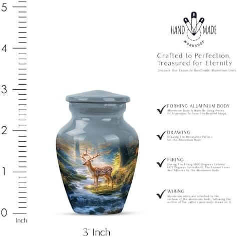 Elegant Deer Urn Set of 2 for Ashes