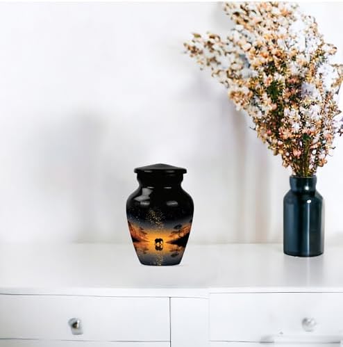 Set of 4 Decorative Elephant Ash Urns for Cremation