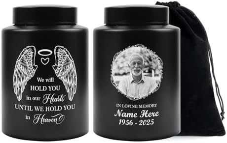 Personalized Urn with Photo Custom Cremation Ashes Container