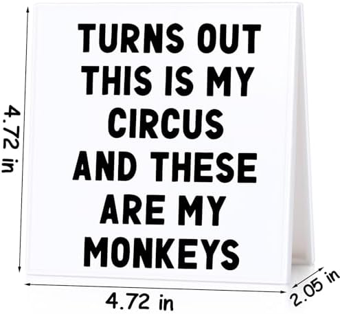 Funny Desk Sign with Witty Quote for Office Decor