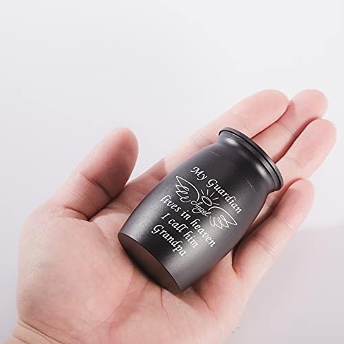 Small Personal Cremation Urn for Grandpa Ashes Handcrafted and Engraved