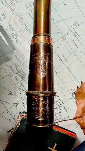 Antique Telescope 18 Inch Brass Pirate Spyglass with Wooden Box 1