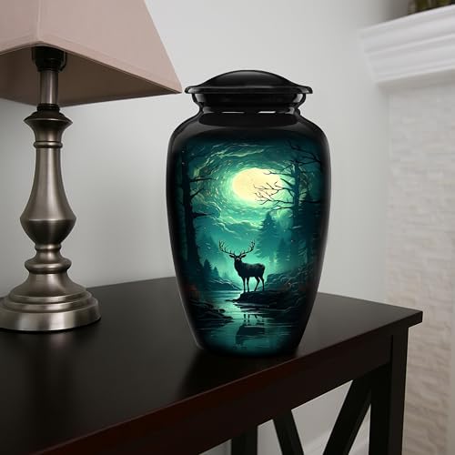 Elegant Deer Themed Cremation Urn for Adults
