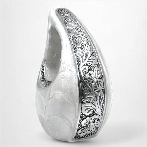 White Teardrop Keepsake Urn - Miniature Ash Urn