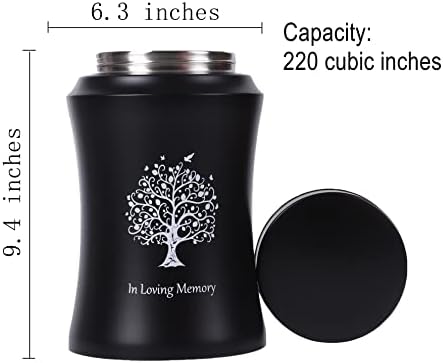 Tree of Life Urns for Human Ashes - Black Finish