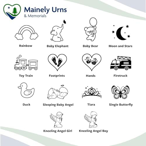 Stonewood Custom Engraved Footprint Urn Cube for Infant Ashes - 15 Cubic Inch Capacity