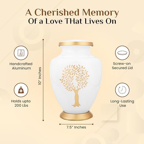 Alpha Living HOME Decorative Urn 11 Gold White