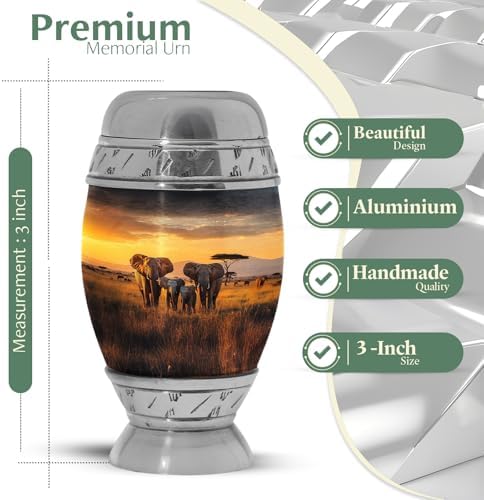 Yatskia Small Cremation Urn 3 Inch Keepsake for Human Ashes