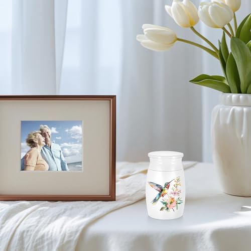 Elegant Mini Urn for Human Ashes 3 Inches Aluminum Memorial Keepsake