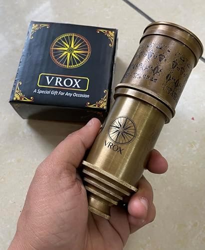 VROX Brass Pirate Spyglass Nautical Decor Telescope